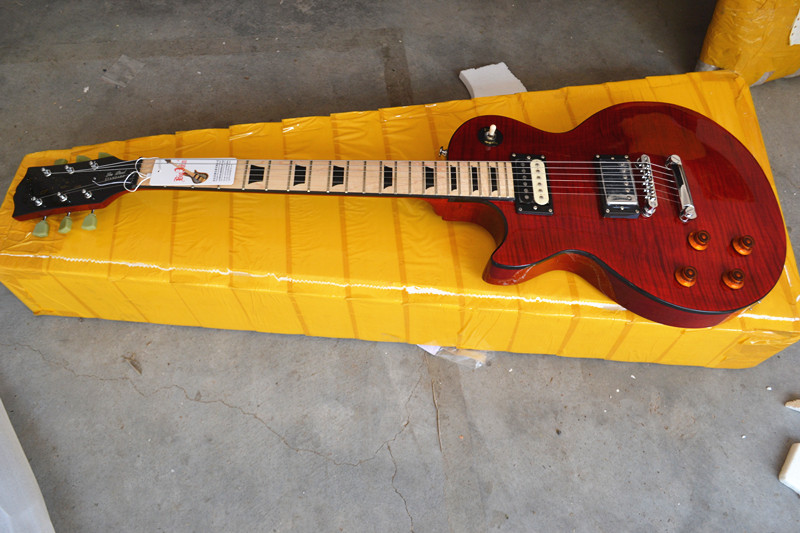 Left hand LP electric guitar wine red maple fingerboard 3345