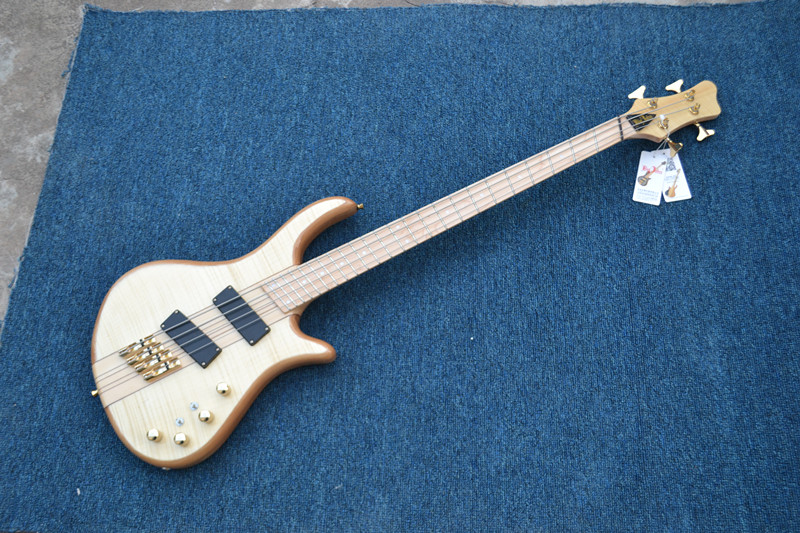 Fanned 4 Strings electric bass guitar natural 3376
