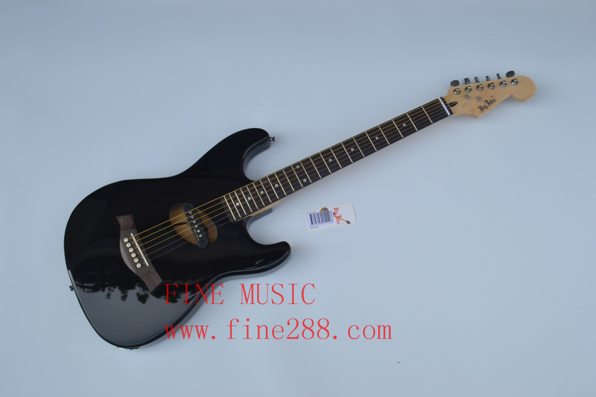 free shipping black color st hollow electric guitar F-12126
