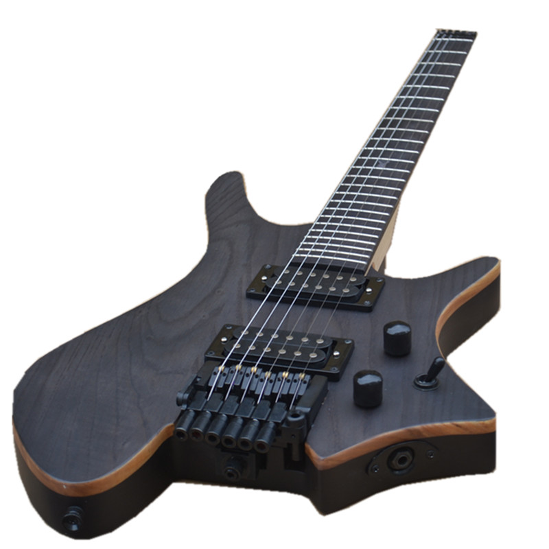 Headless Electric Guitar Matt Black Ash Body BJ-125