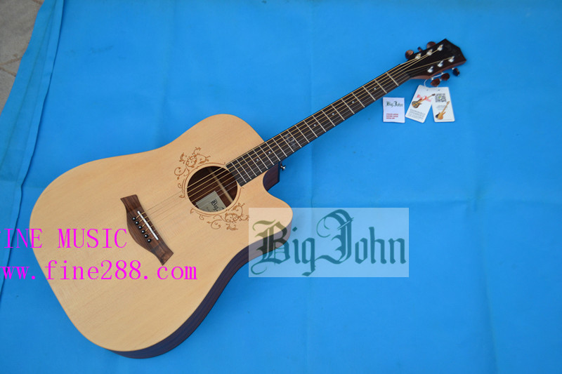 pruce top board veneer panel 41 inch acoustic guitar F-3320