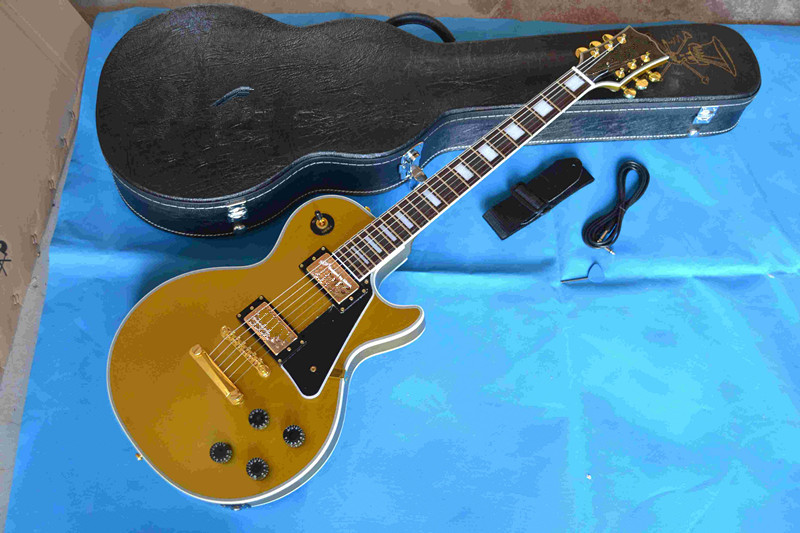 LP Custom electric guitar silver yellow 1426