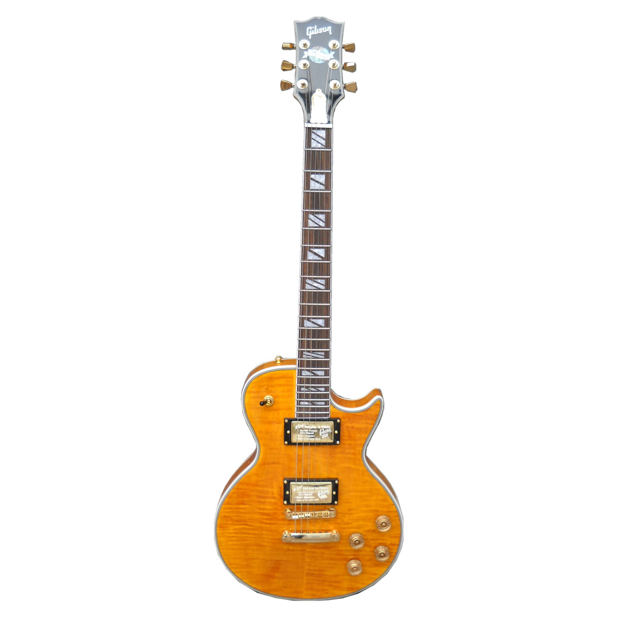 Yellow LP Standard Electric Guitar,Chrome Hardware F-201