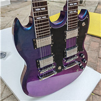 Gradient color Double Neck SG Electric Guitar 12 and 6 string