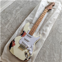 Relic st electric guitar, yellow 695